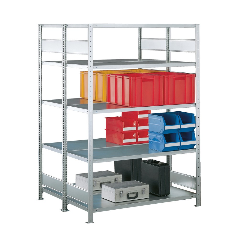 Illustration du produit: Rayonnage grande portée META, bilatéral, TB, galvanisé, H x l x P 2 000 x 1 300 x 800 mm