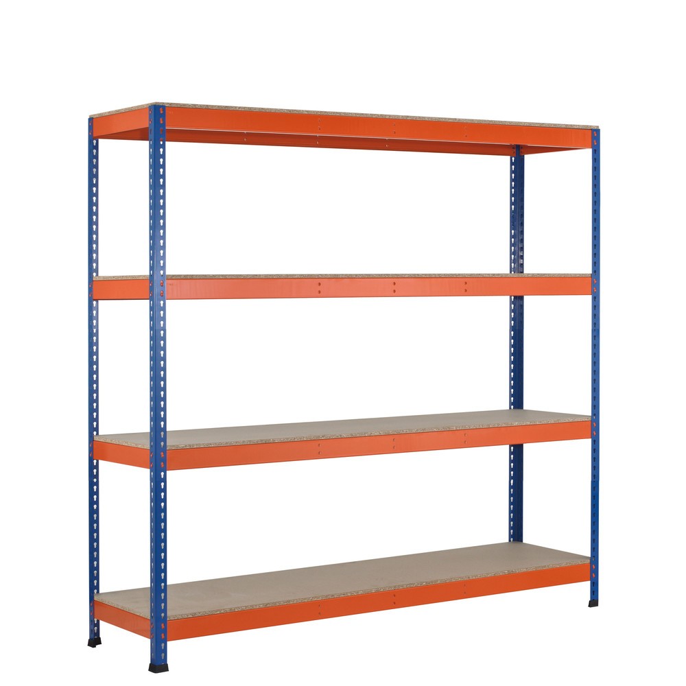 Illustration du produit: Rayonnage grande portée SCHULTE, avec panneaux agglomérés, module de base, H x l x P 2 438 x 1 536 x 468 mm