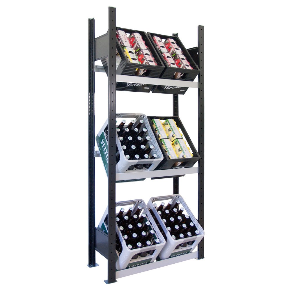 Produktabbildung Nr. 1: Rayonnage pour cagettes à boissons SCHULTE, Hxl 1 800 x 820 mm