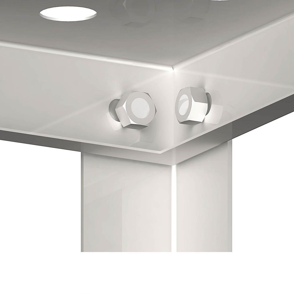 N° de l'image du produit 1 : Étagère Stalgast à tablettes perforées, réglables en hauteur, 700x400x1800 mm, à monter soi-même