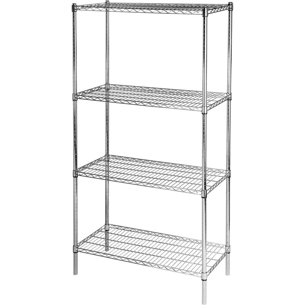 Produktabbildung Nr. 1: Rayonnages d’entrepôt Stalgast en acier chromé, dimension 900x400x1800 mm (LxPxH)
