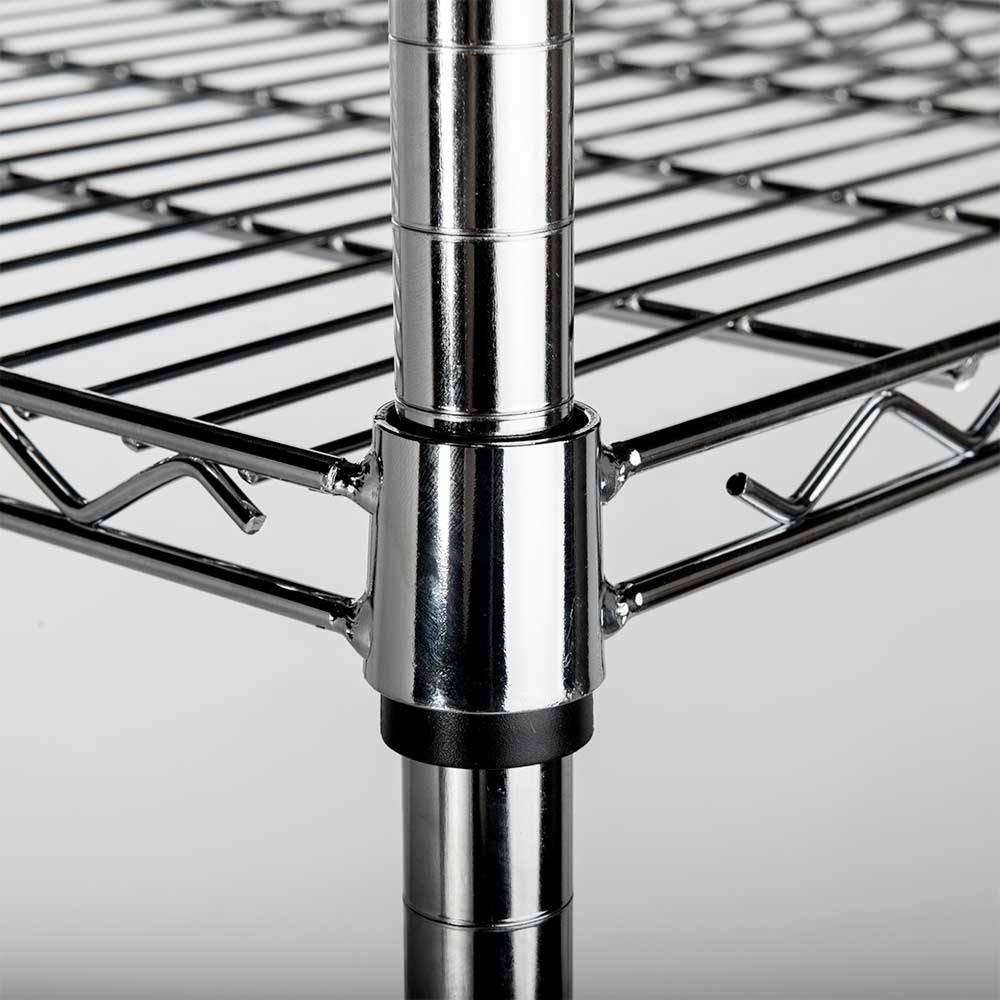 Produktabbildung Nr. 2: Rayonnages d’entrepôt Stalgast en acier chromé, dimension 900x400x1800 mm (LxPxH)