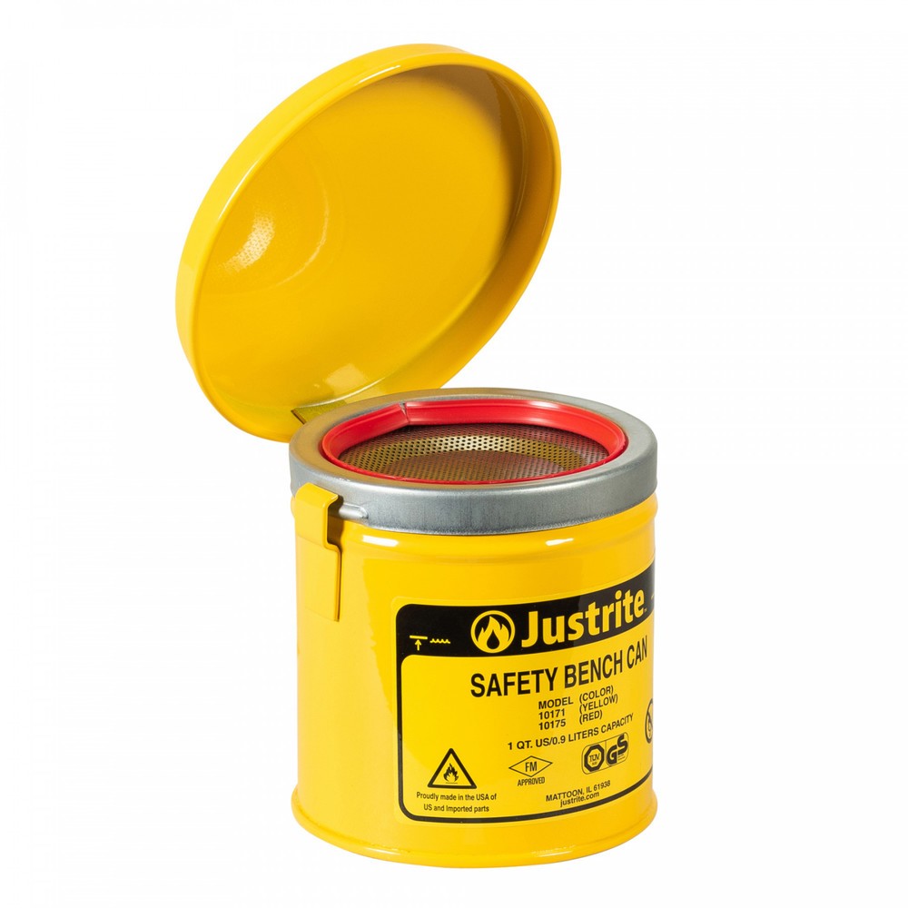 Produktabbildung Nr. 2: Récipient de nettoyage Justrite avec couvercle rabattable, jaune, 1 litre