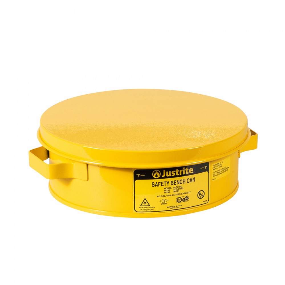 Produktabbildung Nr. 1: Récipient de nettoyage Justrite avec couvercle rabattable, jaune, 2 litres