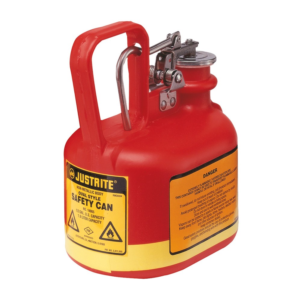 Produktabbildung Nr. 1: Récipient de sécurité Justrite en PEHD type I, rouge, 2 litres
