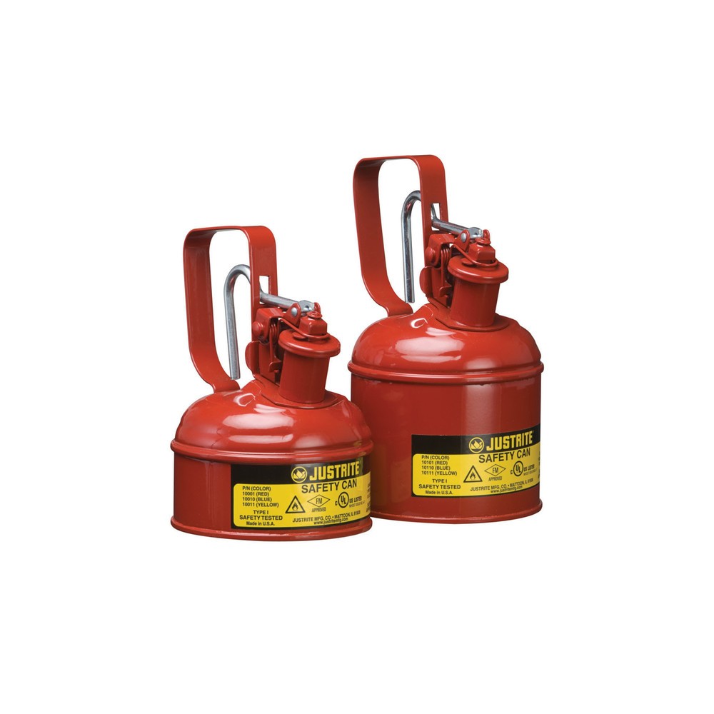 N° de l'image du produit 1 : Récipient de sécurité Justrite type I, poignée de déclenchement, rouge, 0,5 litre