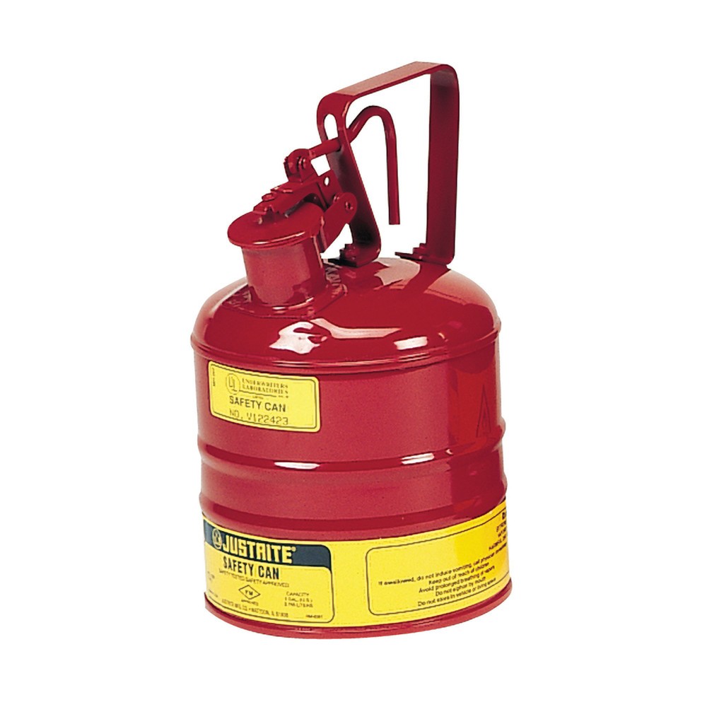 Illustration du produit: Récipient de sécurité Justrite type I, poignée de déclenchement, rouge, 4 litres