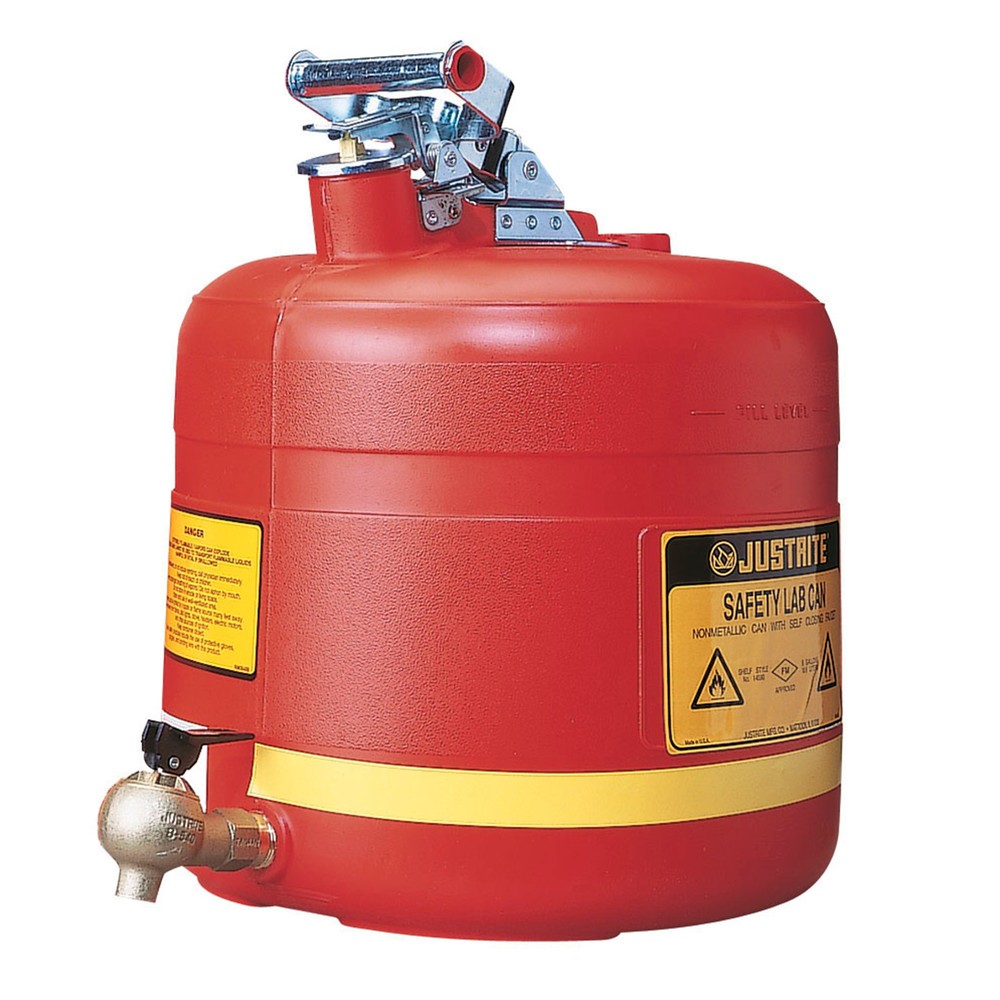 Illustration du produit: Récipient de soutirage de sécurité Justrite, PE, robinet de soutirage, rouge, 19 litres