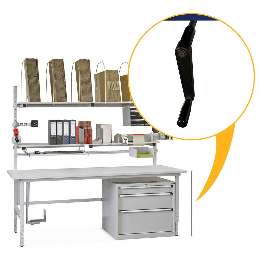 Produktabbildung Nr. 2: Étagère à compartiments pour table d'emballage, largeur 750-950 mm