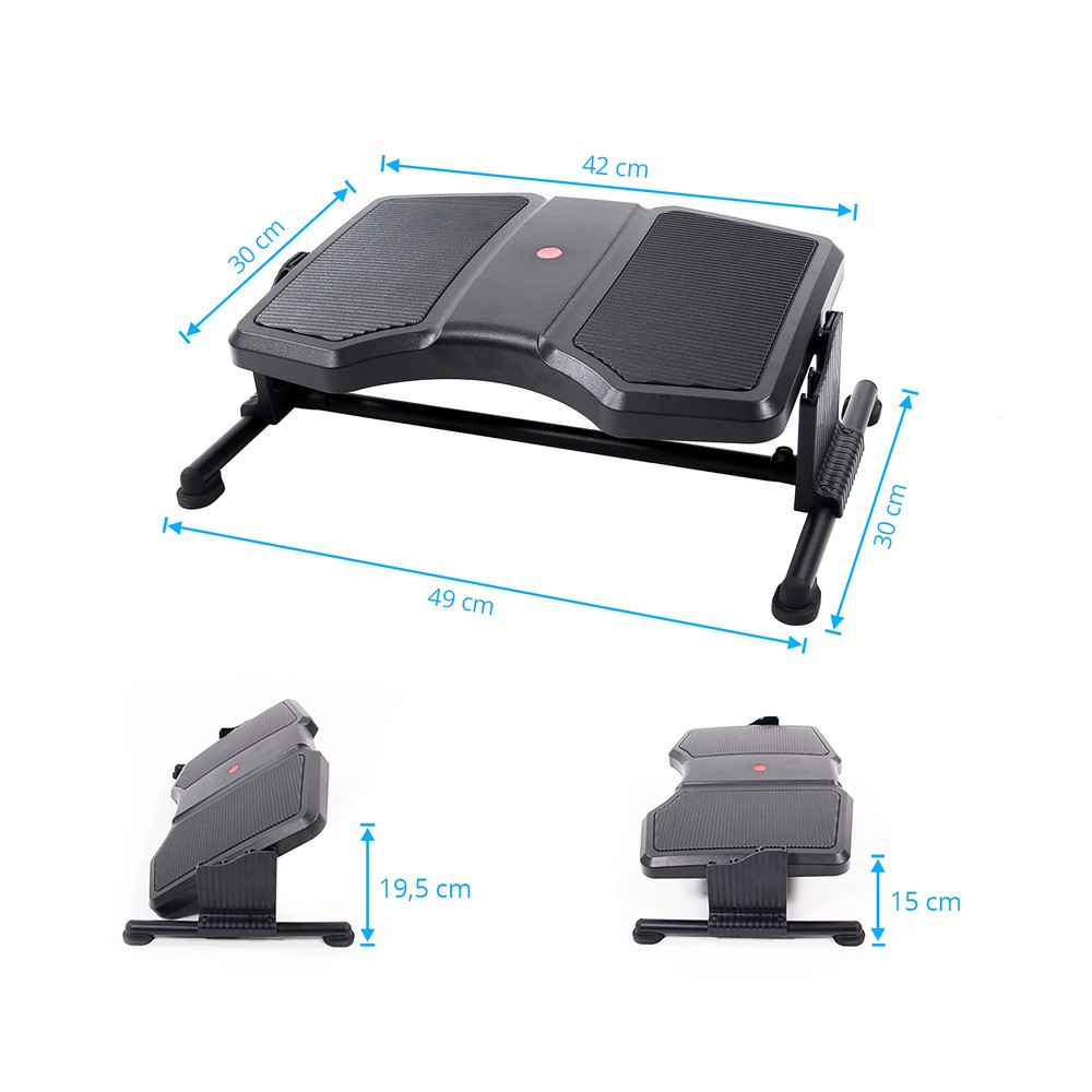 Produktabbildung Nr. 5: Repose-pieds hjh OFFICE PODI II réglable en hauteur plastique, noir
