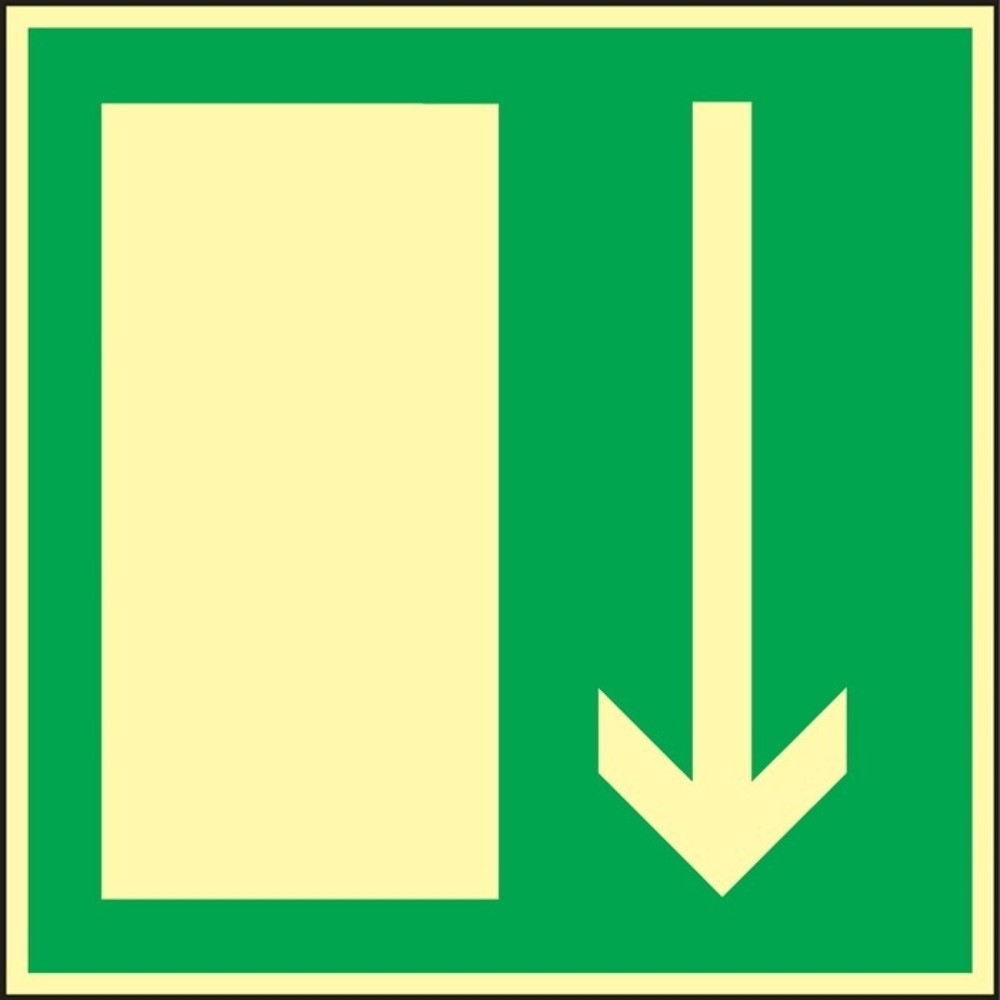 Produktabbildung: Rettungszeichen BGV A8, Notausgang, L148xB148 mm, Folie