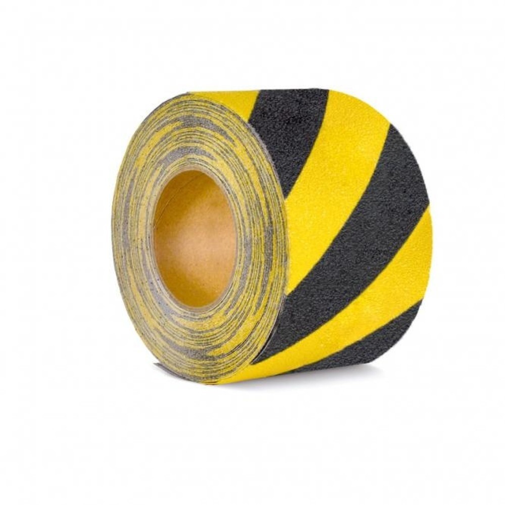Illustration du produit: Revêtement antidérapant m2™, déformable, rouleau, largeur 100 mm, noir-jaune