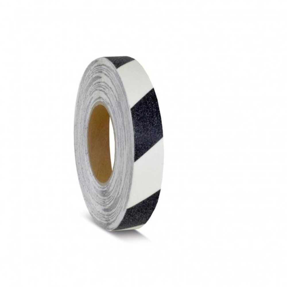 Illustration du produit: Revêtement antidérapant m2™ phosphorescent, noir, rouleau, L x l 18,3 m x 25 mm