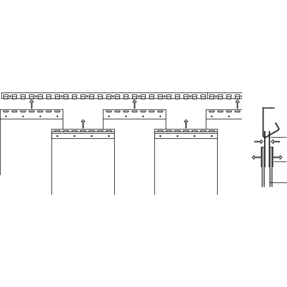 N° de l'image du produit 9 : Rideau à lanières pour l’intérieur, longueur des lanières 2 800 mm, chevauchement 77 mm