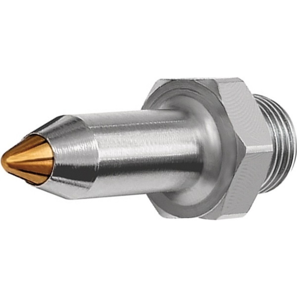 Produktabbildung: RIEGLER Sicherheitsdüse, Messing vernickelt Länge 45 mm, Aussengewinde, Aussen-Ø 8 mm