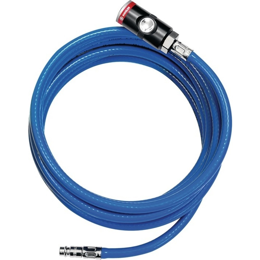 Illustration du produit: RIEGLER Soft-PVC-Druckluftschlauchset, Länge 5 m, Innen-Ø 6,3 mm Außen-Ø 11 mm, Schnellverschlusskupplung DN 7,2