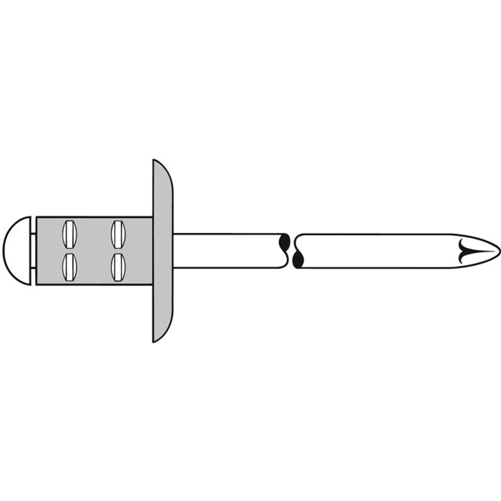 Illustration du produit: Rivet POP PolyGrip® tige de rivet D. x l. 4,8 x 17 mm K16 aluminium/acier 25 piè