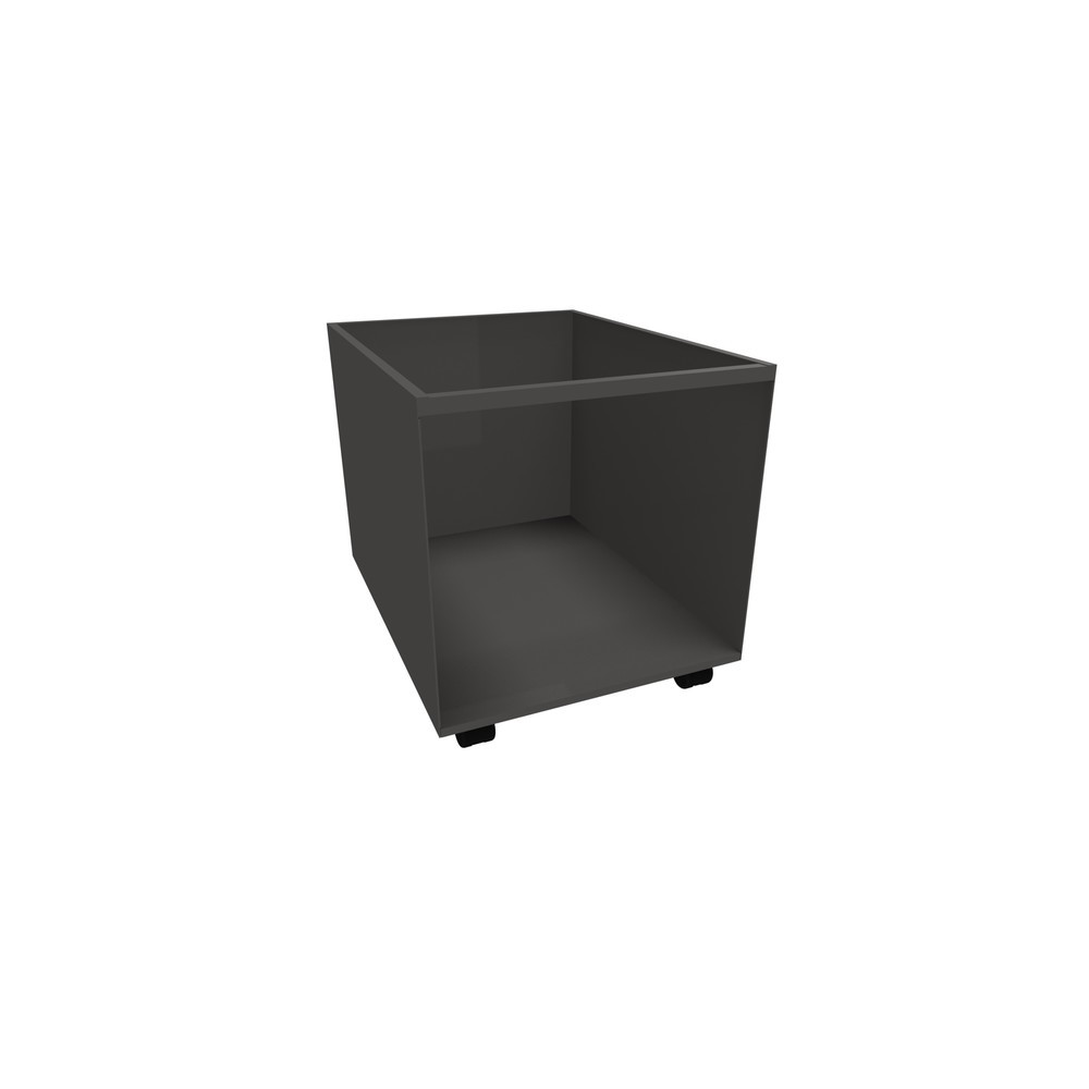 Produktabbildung: Rocholz Container mit Kunststoffeinsatz, fahrbar, HxBxT 525 x 500 x 650 mm, anthrazitgrau