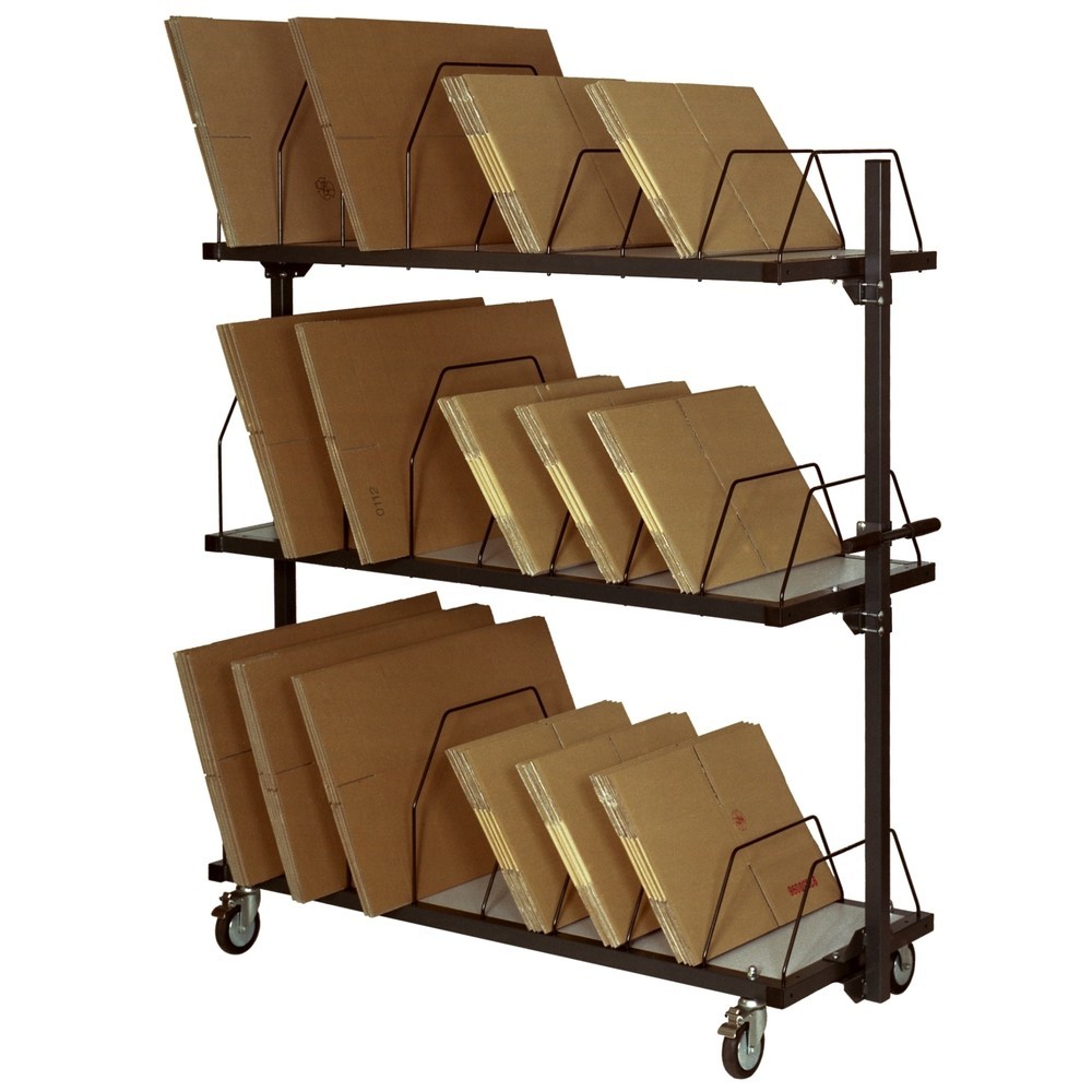 Produktabbildung Nr. 3: Rocholz Kartonagen-Magazin mit Schiebebügel, 3 Ebenen, HxBxT 1.860 x 1.600 x 600 mm