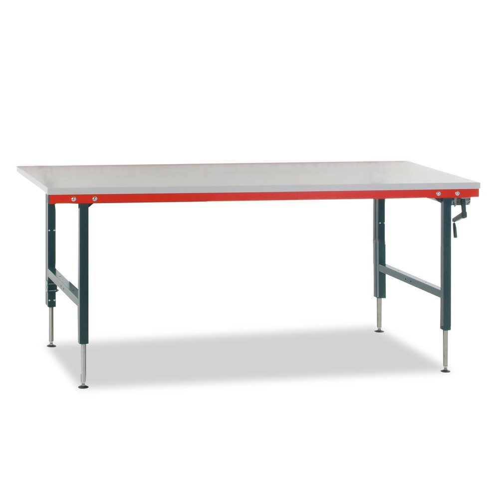 Produktabbildung: Rocholz Packtisch mit Waage bis 60 kg, HxBxT 690-960 x 2.000 x 920 mm