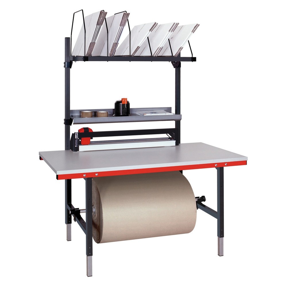Produktabbildung Nr. 5: Rocholz Table d’emballage complète avec dispositif de coupe, HxlxP 690-960 x 1 600 x 800 mm
