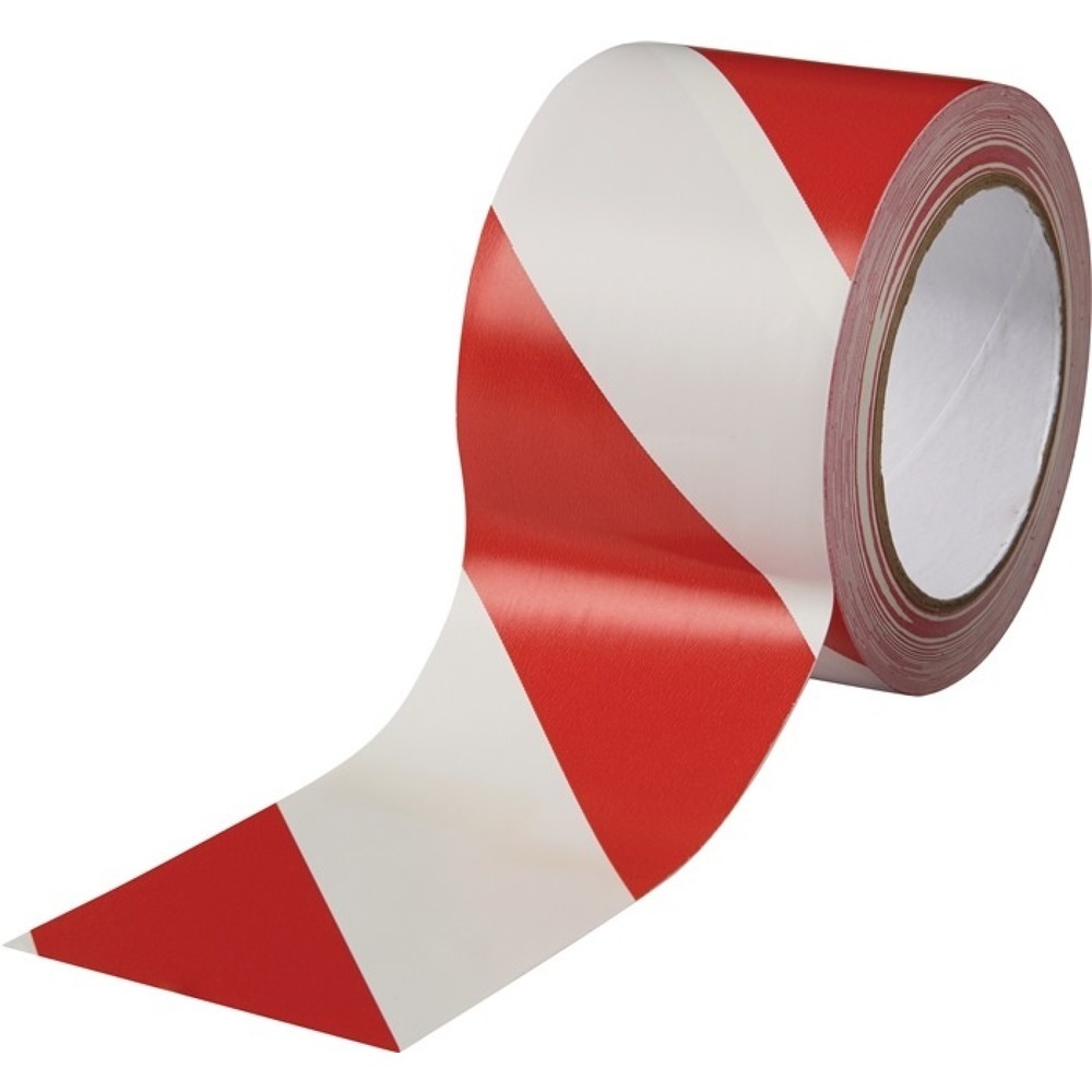 Produktabbildung: ROCOL Bodenmarkierungsband Easy Tape PVC rot/weiss L.33m B.75mm Rl