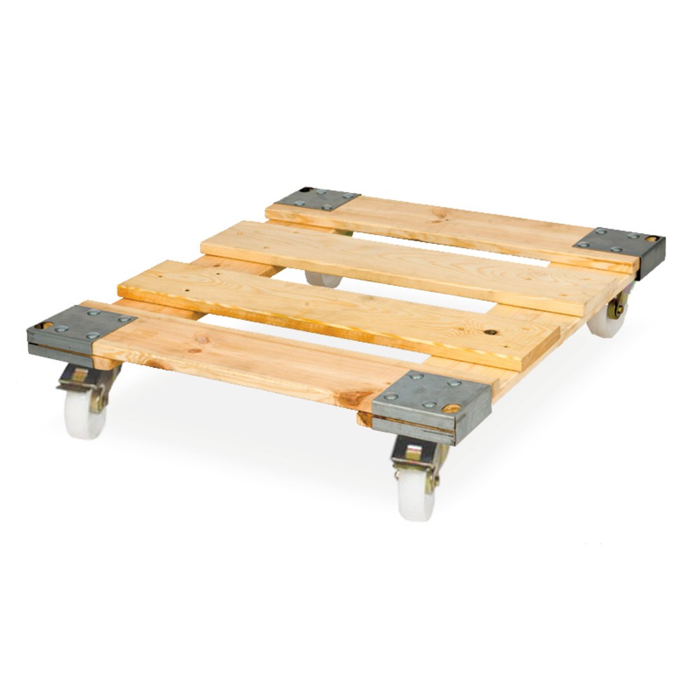 Produktabbildung Nr. 2: Rollbehälter, 4-seitig, geteilte Vorderwand, Holz-Rollplatte, HxBxT 1.850 x 724 x 815 mm
