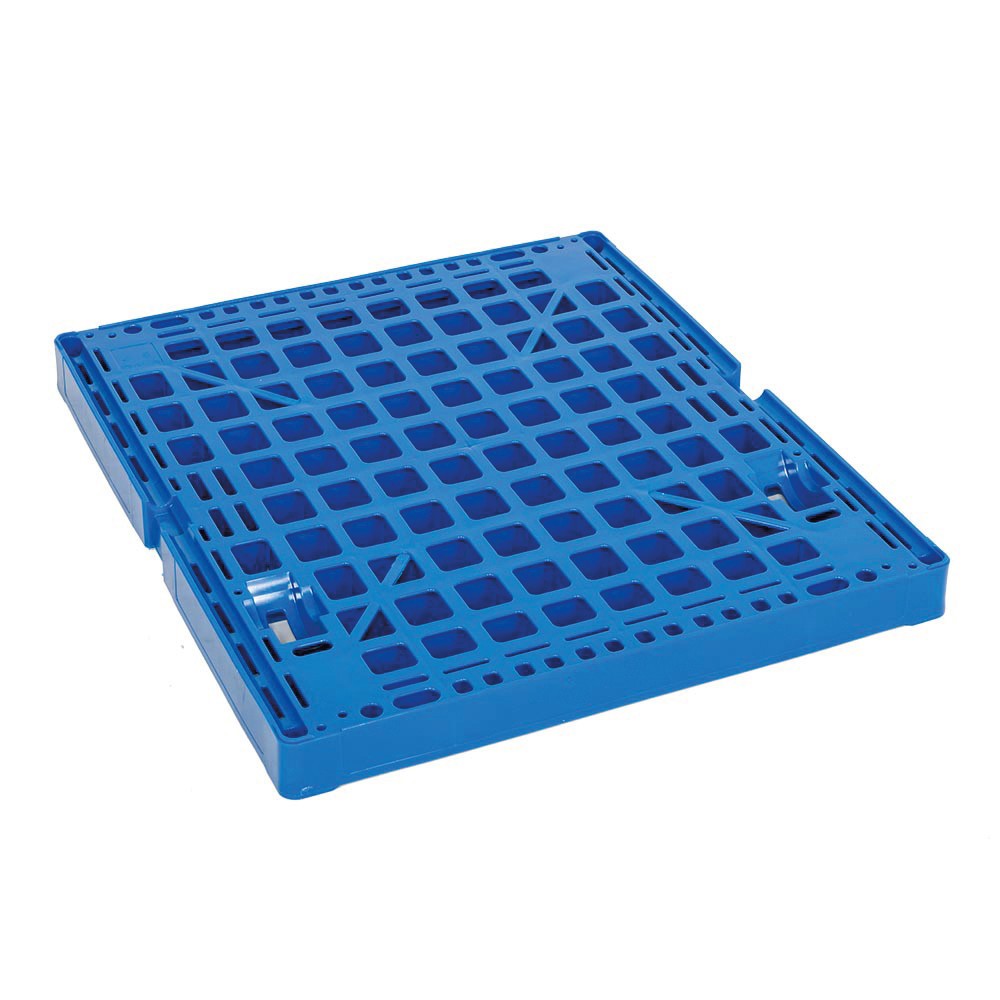 Produktabbildung Nr. 2: Rollbehälter, 4-seitig, geteilte Vorderwand, Kunststoff-Rollplatte, HxBxT 1.850 x 724 x 815 mm, lichtblau