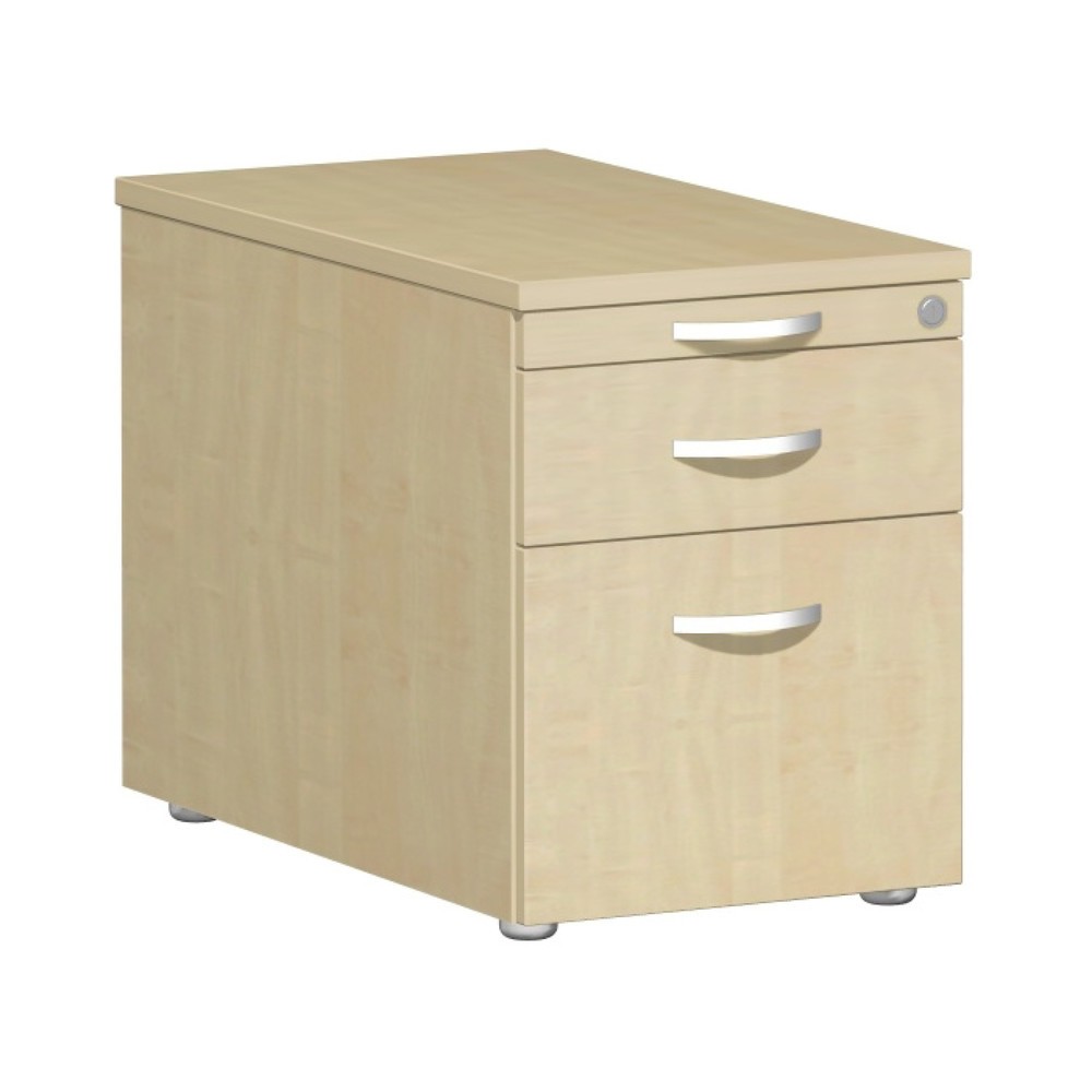 Produktabbildung: Geramöbel Rollcontainer Lissabon mit Hängeregister, HxBxT 566 x 800 x 430 mm, Metallschübe, Ahorn