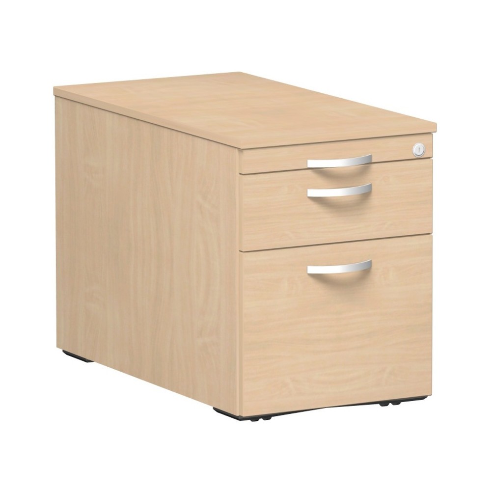 Produktabbildung: Geramöbel Rollcontainer Lissabon mit Hängeregister, HxBxT 566 x 800 x 430 mm, Metallschübe, Buche