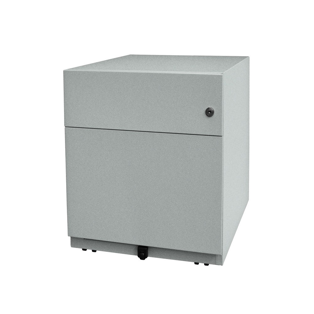 Produktabbildung Nr. 1: Rollcontainer Note™ mit Hängeregister und Schublade, HxBxT 495 x 420 x 565 mm, silber
