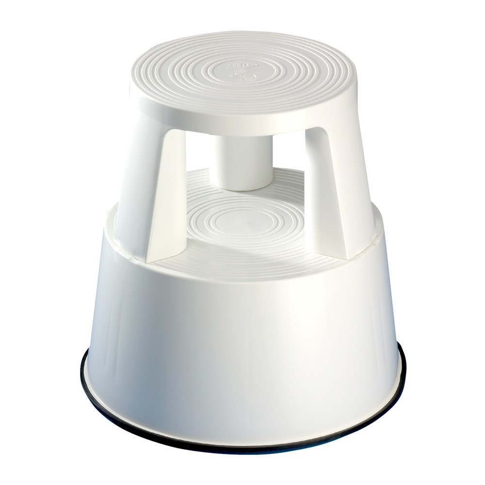 Produktabbildung: WEDO® Rolltritt aus Kunststoff, TK 150 kg, reinweiss