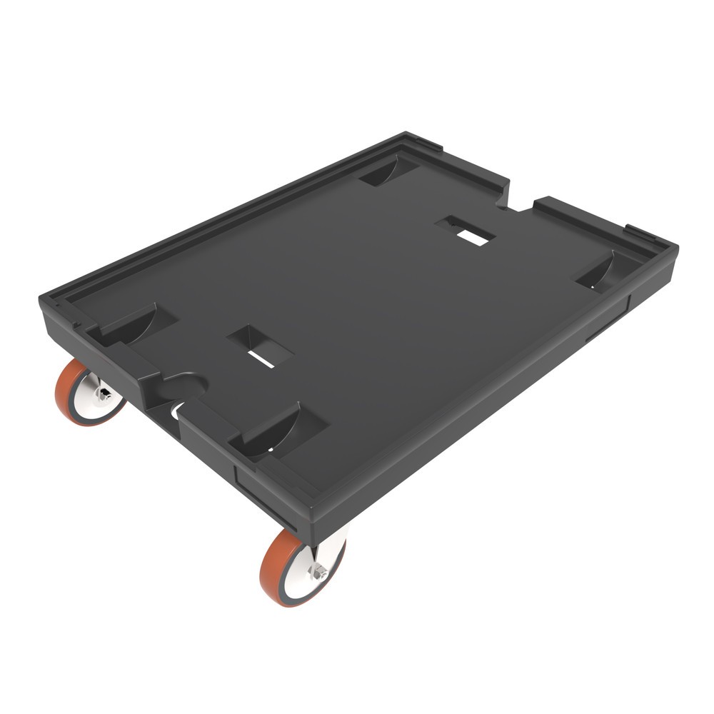 Produktabbildung: Rollwagen für Stapelkästen, Masse 600 x 400/800 mm, TK 450 kg