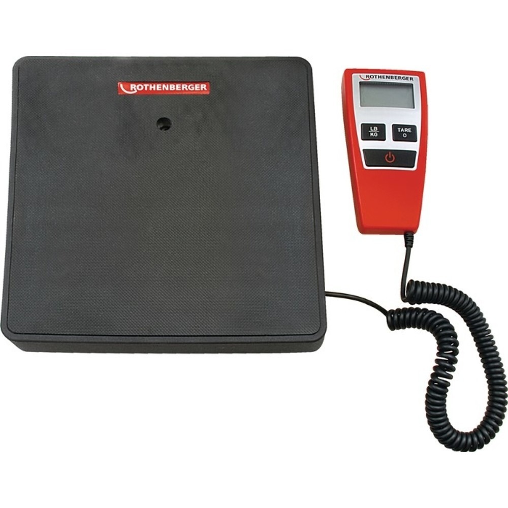 Produktabbildung: ROTHENBERGER Kältemittelwaage ROSCALE 120, Wägebereich 0-120 kg, Plattform-B230xT230mm