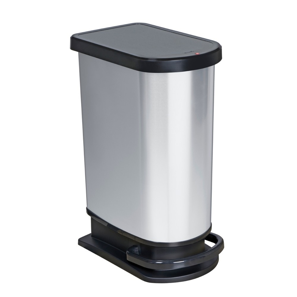 Illustration du produit: rothopro Paso Mono Poubelle à pédale métallique 50 litres