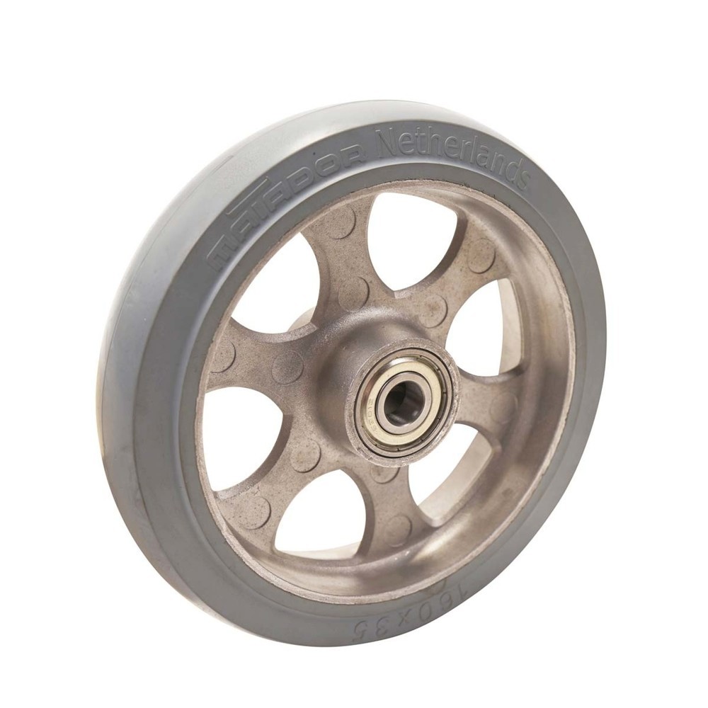 Illustration du produit: Roue de transport Matador avec jante en aluminium Ø160 grise - non marquante