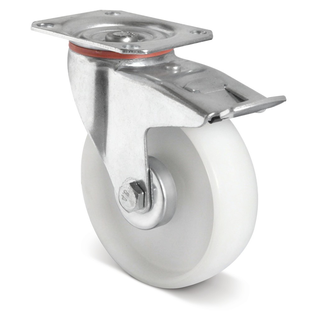 Illustration du produit: Roue directrice en PP Basic, dispositif de blocage inclus, non marquante, Øxl 100 x 36 mm, capacité de charge 100 kg