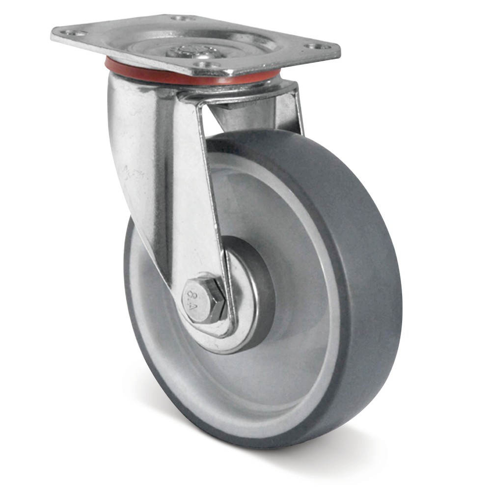 Illustration du produit: Roue directrice en TPE Basic, non marquante, Øxl 100 x 32 mm, capacité de charge 100 kg