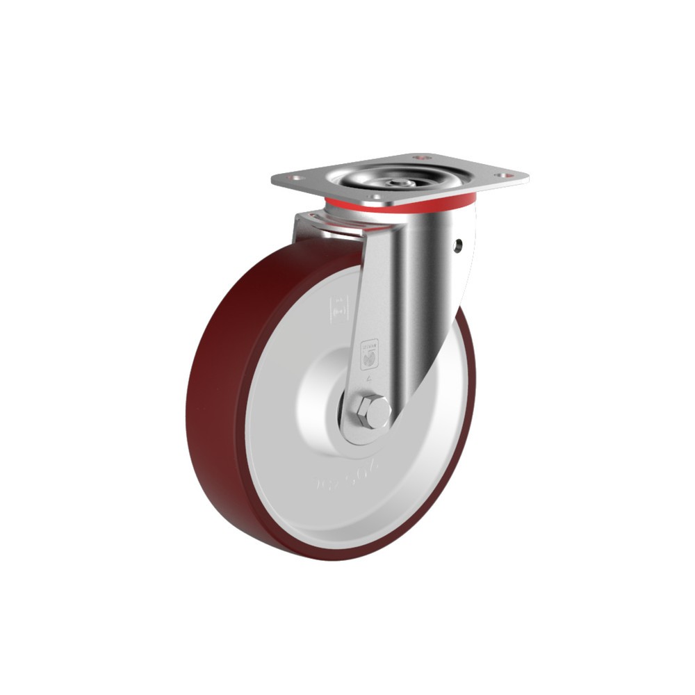 Illustration du produit: Roue directrice Wicke en PU, Ø x largeur 80 x 30 mm, capacité de charge 150 kg