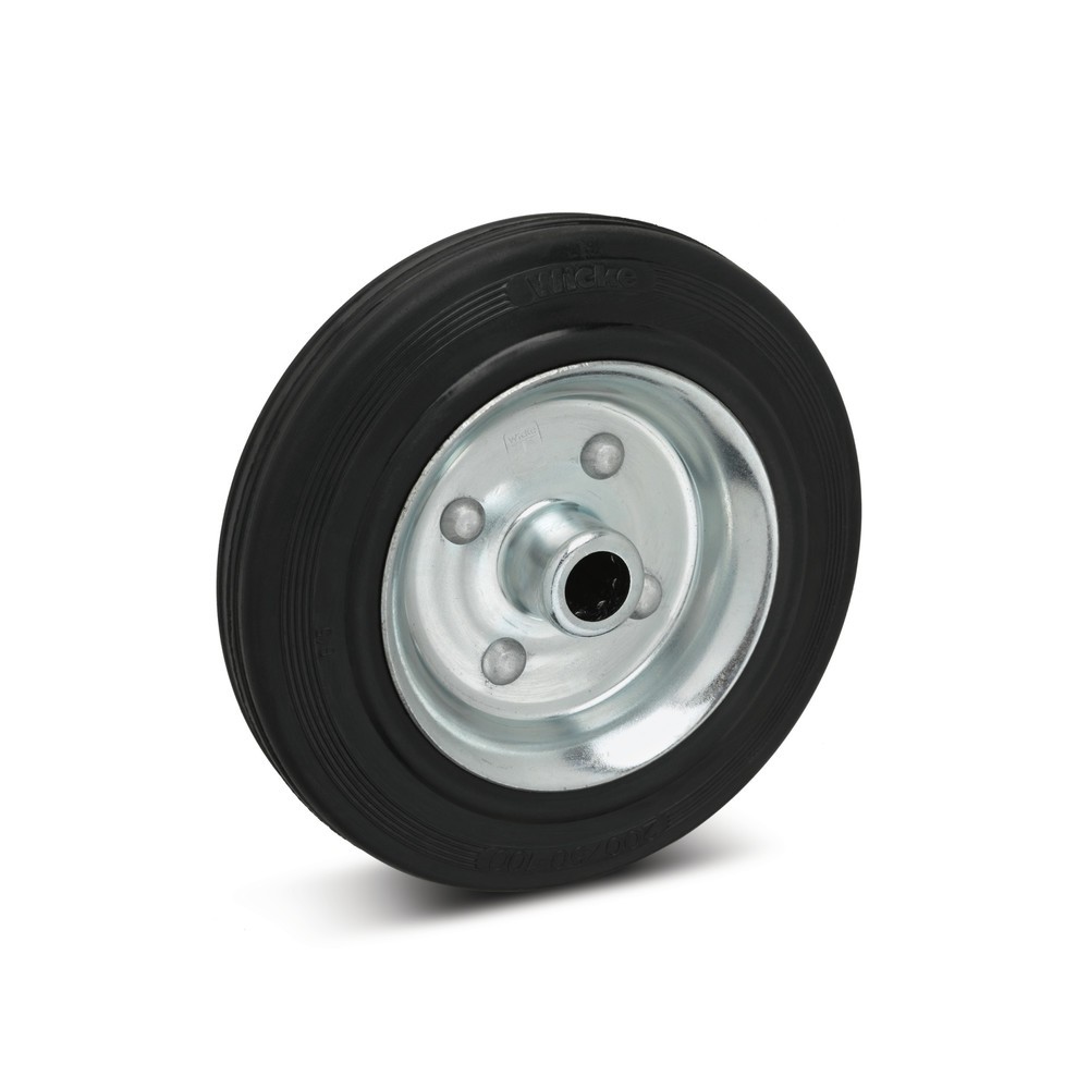 Illustration du produit: Roue en caoutchouc plein Wicke, roulement à rouleaux, Ø x l 80 x 25 mm, capacité de charge 50 kg