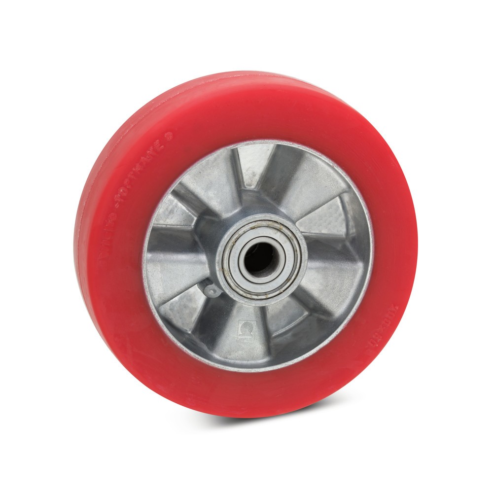 Illustration du produit: Roue en PU souple Wicke, roulement à billes rainuré, Ø x l 125 x 40 mm, capacité de charge 200 kg