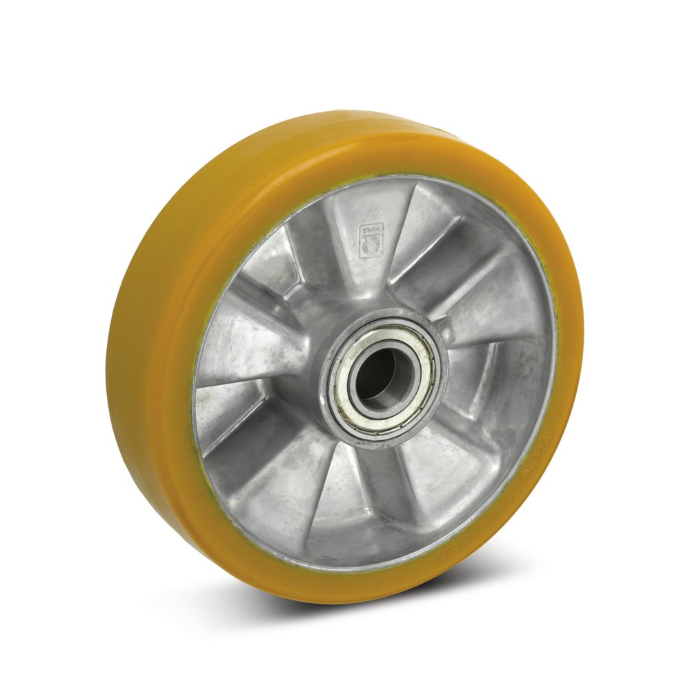 Illustration du produit: Roue en PU Wicke Topthane®, roulement à billes rainuré, Ø x l 150 x 50 mm, capacité de charge 640 kg