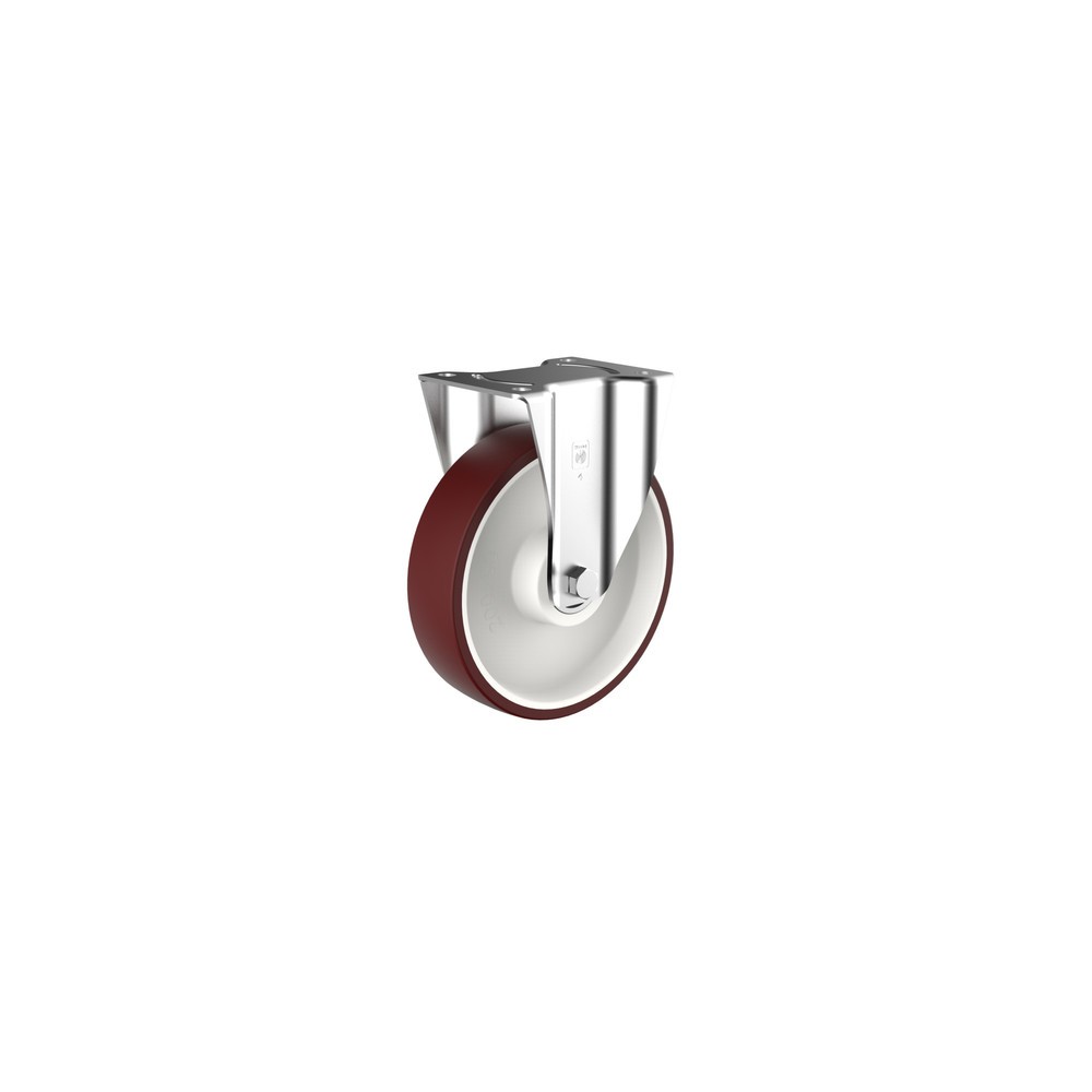 Illustration du produit: Roue fixe Wicke en PU, Ø x largeur 80 x 30 mm, capacité de charge 150 kg