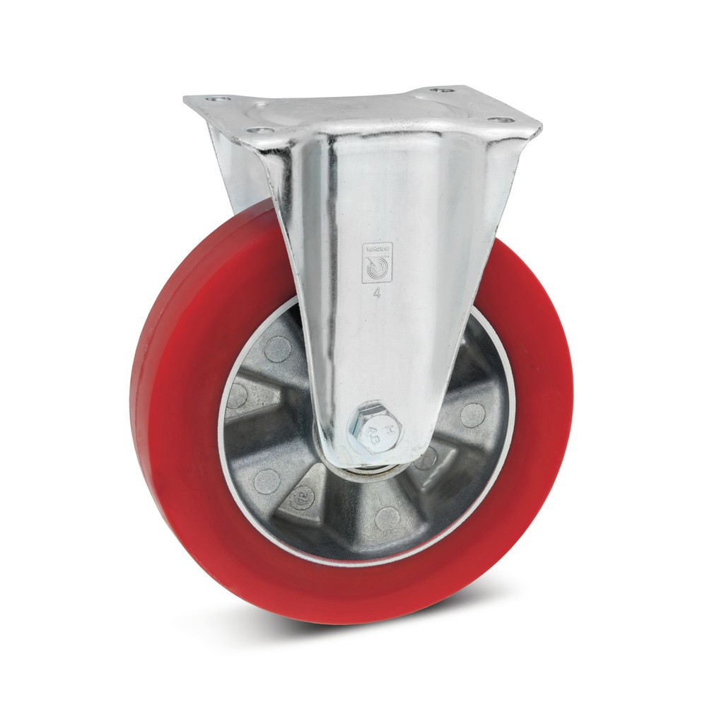 Illustration du produit: Roue fixe Wicke en PU souple, Ø x l 100 x 40 mm, capacité de charge 180 kg