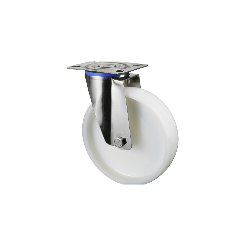 Illustration du produit: Roulette de transport en plastique, roue directrice, palier lisse, plaque Ø x largeur 80 x 30 mm, capacité de charge 100 kg