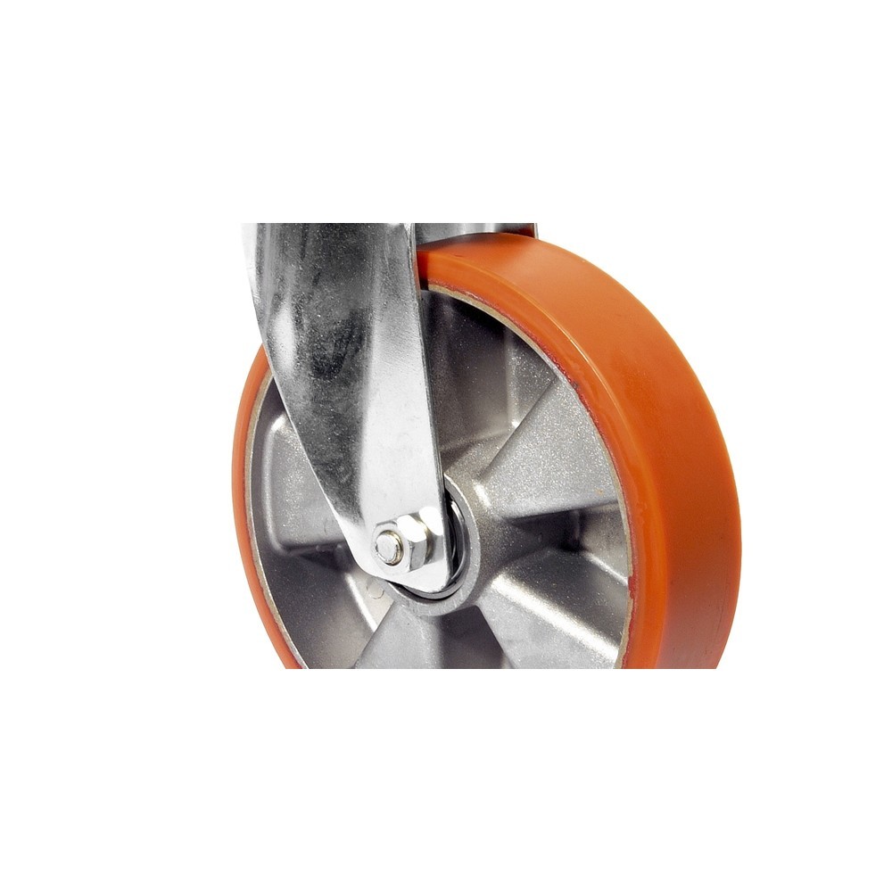 Illustration du produit: Roulette de transport en polyuréthane moulé Prothane®, roue directrice, roulement à billes, plaque, Ø x largeur 80 x 20 mm, capacité de charge 120 kg