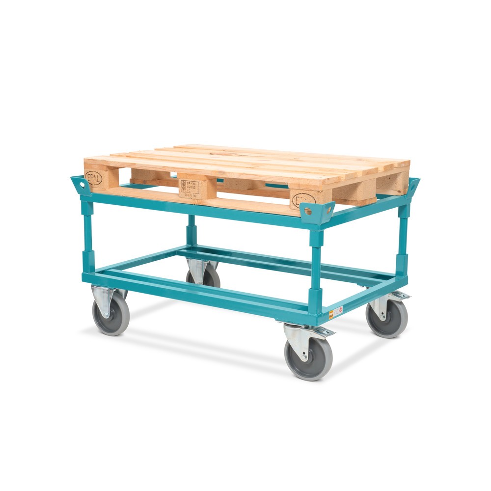 Produktabbildung Nr. 3: Rouleur Ameise®, avec butées d’angle de blocage des palettes, hauteur de chargement 650 mm, bandage TPE