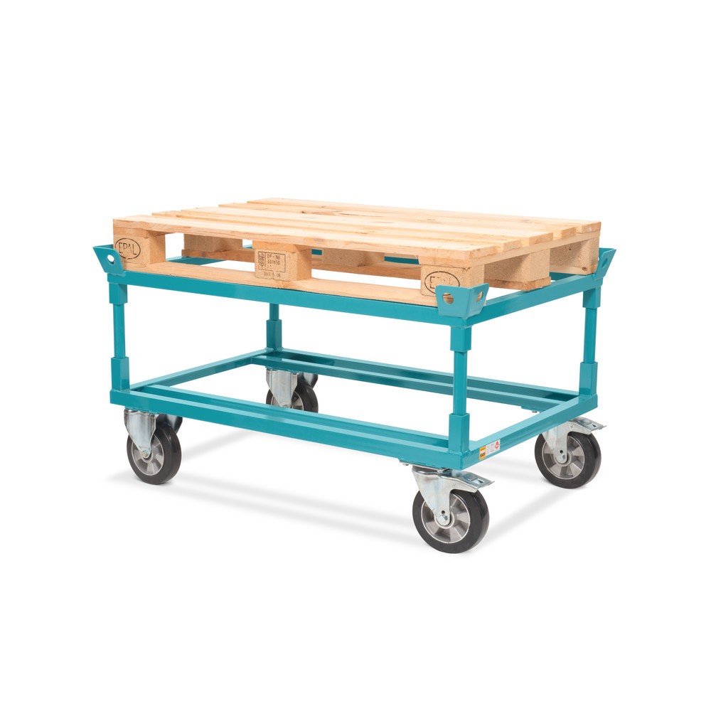 Produktabbildung Nr. 3: Rouleur Ameise®, avec butées d’angle de blocage des palettes, hauteur de chargement 650 mm,- Pneus pleins souples