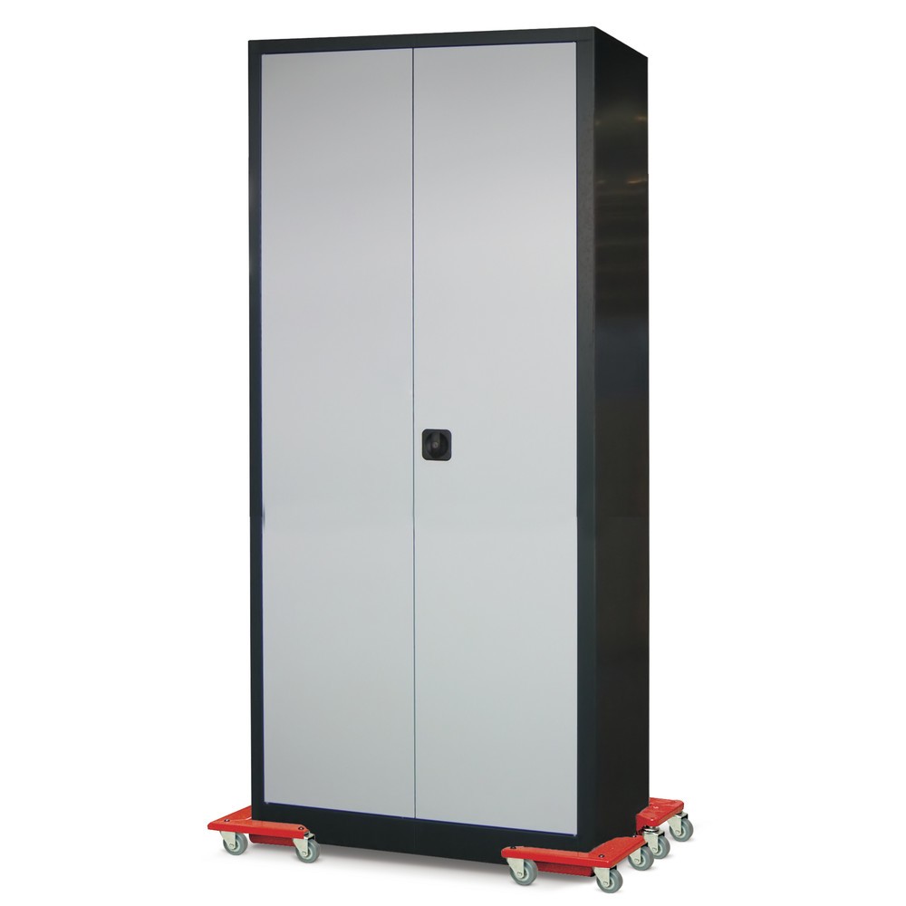 Produktabbildung Nr. 2: Rouleur de transport avec roues directrices à pneu plein, aluminium, capacité de charge 100 kg, pour charges sans pieds, 4 pces/unité de vente