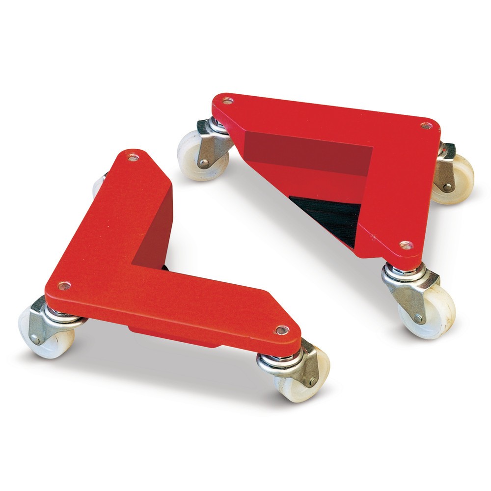 Produktabbildung Nr. 1: Rouleur de transport avec roues directrices à pneu plein, aluminium, capacité de charge 100 kg, pour charges sans pieds, 4 pces/unité de vente